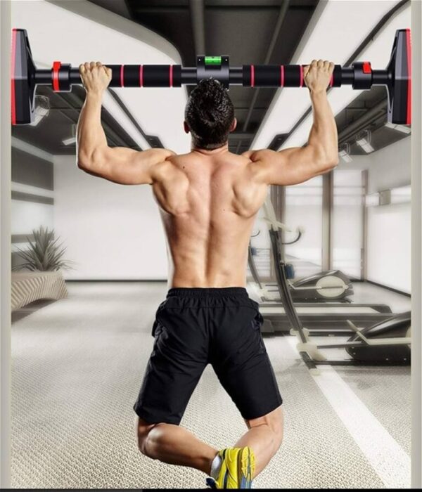 Pull up exercise bar woth balance indicator and suction pads